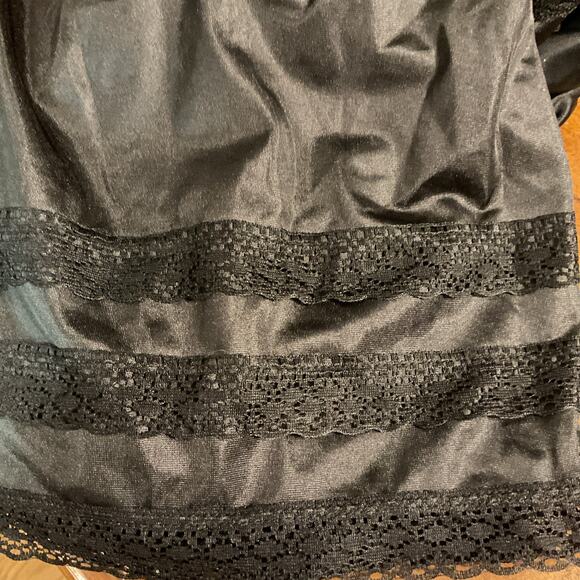 Patricia Lingerie Womens Half Slip Lace Trim Black Large Style 4073 - Picture 4 of 4